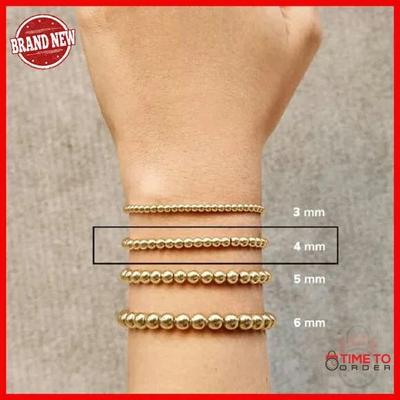 Gold Plated Sterling Silver Stretch Bracelet with Cubic Zirconia Stones